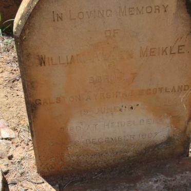 MEIKLE William Allen 1875-1907