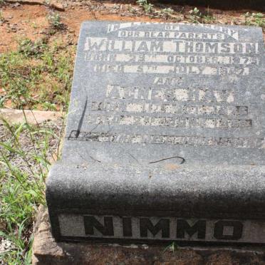 NIMMO William Thompson 1875-1927 &amp; Agnes May 1876-1956