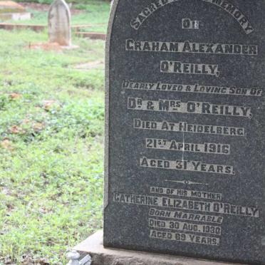 O'REILLY Catherine Elizabeth nee MARRABLE -1930 :: O'REILLY Graham Alexander -1916