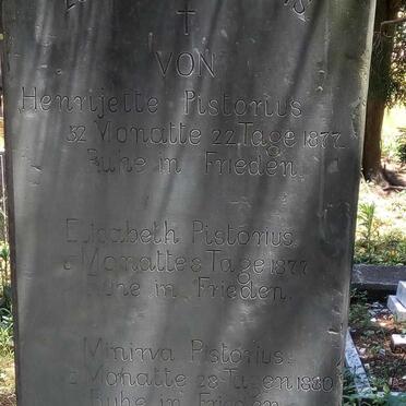 PISTORIUS Henrijette -1877 :: PISTORIUS Elisabeth -1877 :: PISTORIUS Minirva -1880