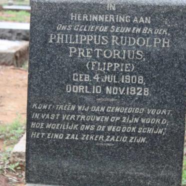 PRETORIUS Philippus Rudolph 1908-1928