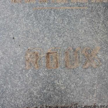 ROUX Antonie Petrus 1863-1912 &amp; Susanna Elizabeth Magrietha 1872-1947