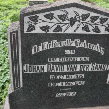 SANDT Johan David, van der 1925-1945