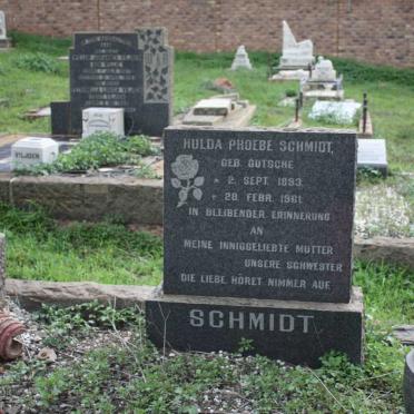 SCHMIDT Hulda Phoebe nee GUTSCHE 1893-1961