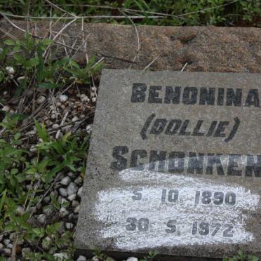SCHONKEN Benonina 1890-1972