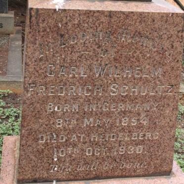 SCHULTZ Carl Wilhelm Frederich 1854-1930