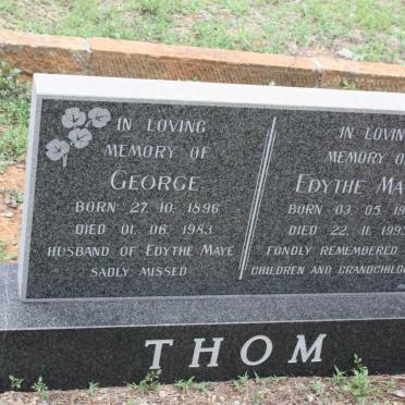 THOM George 1896-1983 &amp; Edythe Maye 1906-1993