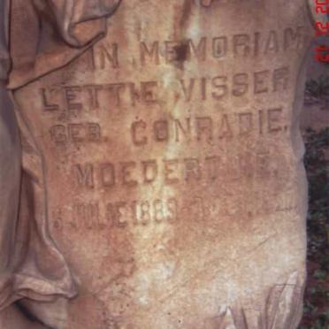 VISSER Lettie nee CONRADIE 1889-1920