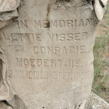 VISSER Andries Gerhardus 1878-1929 & Lettie CONRADIE 1889-1920