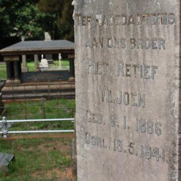 VILJOEN Piet Retief 1853-1926 &amp; Susanna Adriana PRETORIUS 1859-1932 :: VILJOEN Piet Retief 1886-1941  