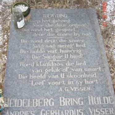 VISSER Andries Gerhardus 1878-1929