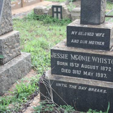 WHISTON Jessie McONIE 1872-1937