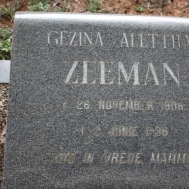 ZEEMAN Gezina Alettha 1905-1936