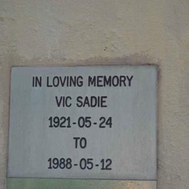 SADIE Vic 1921-1988