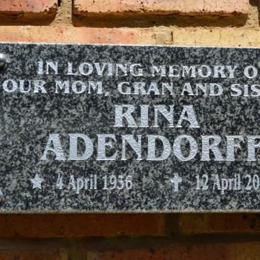 ADENDORFF Rina 1936-2016