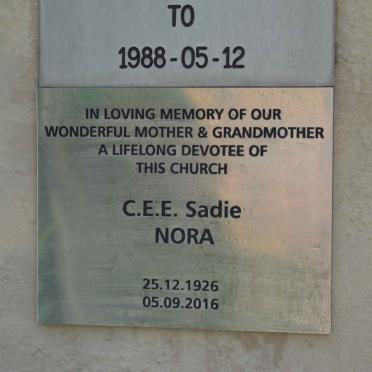 SADIE C.E.E. 1926-2016