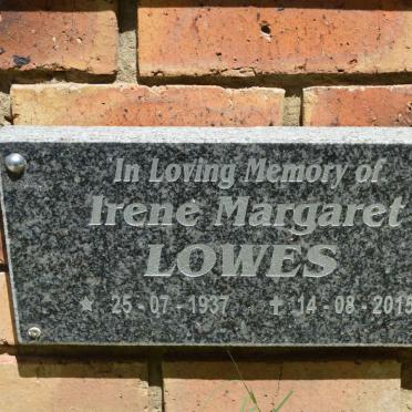 LOWES Irene Margaret 1937-2015