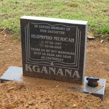 KGANANA Hlompho Mericah 1987-2009