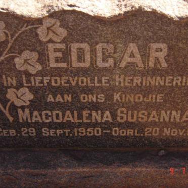 EDGAR Magdalena Susanna 1950-1950