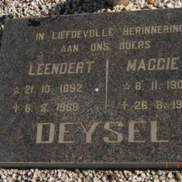 DEYSEL Leendert 1892-1968 &amp; Maggie 1902-1971