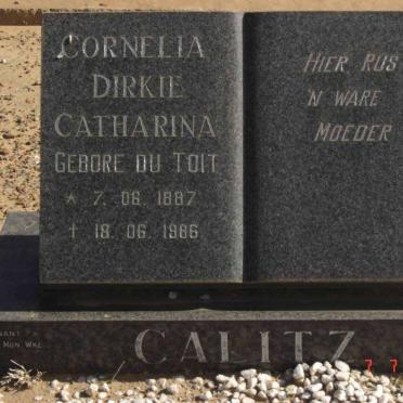 CALITZ Cornelia Dirkie Catharina nee DU TOIT 1887-1986