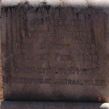 PRUIS Lettie 1929-1938