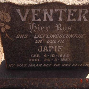 VENTER Japie 1956-1957