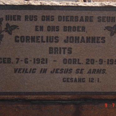 BRITS Cornelius Johannes 1921-1951