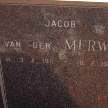 MERWE Jacob, van der 1911-1959