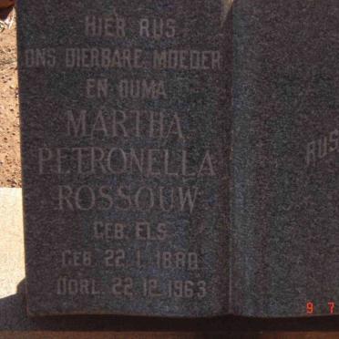 ROSSOUW Martha Petronella nee ELS 1880-1963