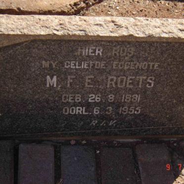 ROETS M.F.E. 1881-1955