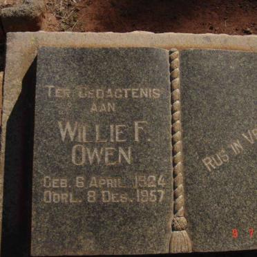 OWEN Willie F. 1924-1957