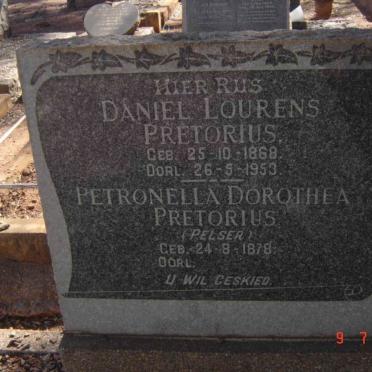 PRETORIUS Daniel Lourens 1868-1953 &amp; Petronella Dorothea PELSER 1878-