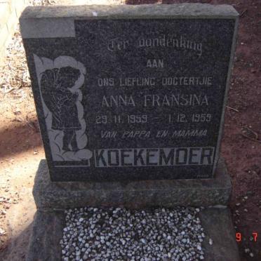 KOEKEMOER Anna Fransina 1959-1959