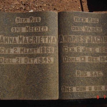 WYK Andries Jacobus, van 1865-1942 &amp; Anna Margrietha 1868-1945