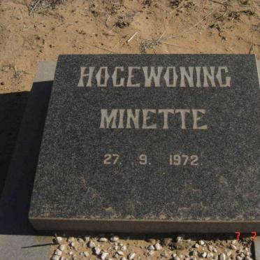 HOGEWONING Minette -1972