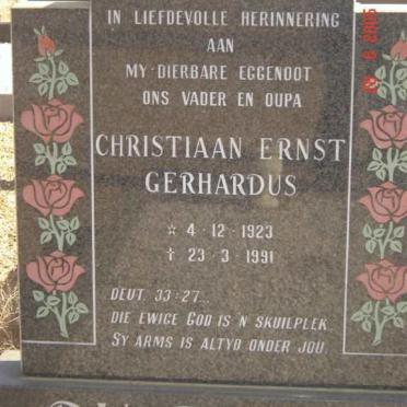 PREEZ Christiaan Ernst Gerhardus, du 1923-1991