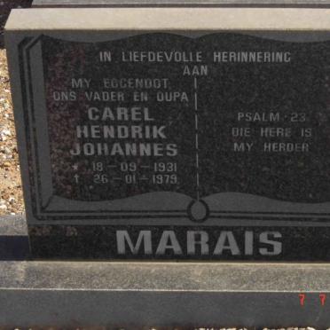 MARAIS Carel Hendrik Johannes 1931-1979