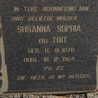 TOIT Susanna Sophia, du 1878-1964