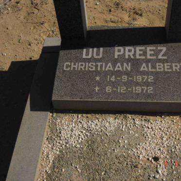 PREEZ Christiaan Albert, du 1972-1972