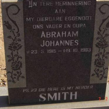 SMITH Abraham Johannes 1915-1983