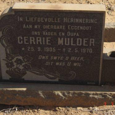 MULDER Gerrie 1905-1970