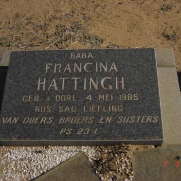 HATTINGH Francina 1965-1965