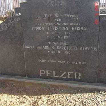 PELZER David Johannes Christoffel Arnoldus 1910- &amp; Gesina Christina Regina 1917-1970
