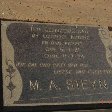 STEYN M.A. 1921-1964