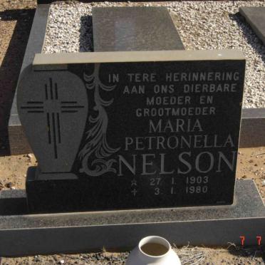 NELSON Maria Petronella 1903-1980