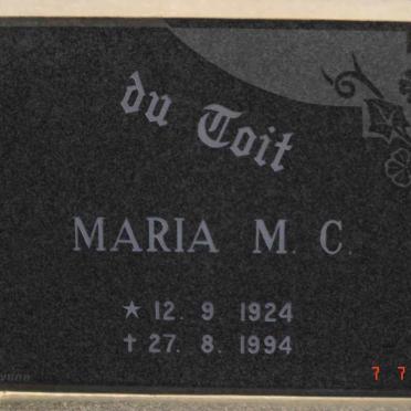 TOIT Maria M.C., du 1924-1994