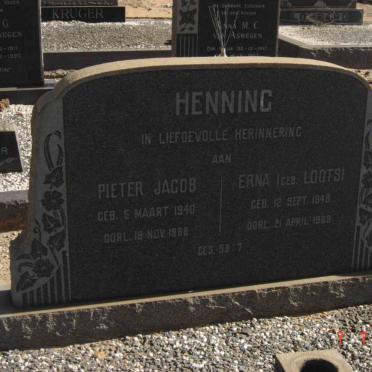 HENNING Pieter Jacob 1940-1968 &amp; Erna LOOTS 1948-1969