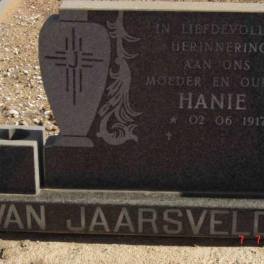 JAARSVELD Hanie, van 1917-