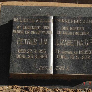 ? Petrus J.M. 1895-1969 &amp; Elizabeth C.P. SCHOLTZ 1903-1982